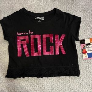 Disney Descendants Born to Rock Crop Top Size Small